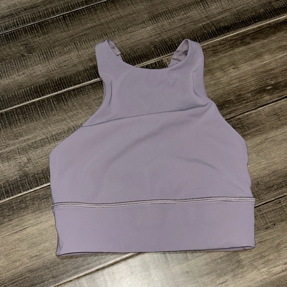 EUC Lululemon Energy Bra High Neck Long Line Tough *Medium Support, B–D Cup 2 - Picture 4 of 8